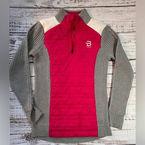 Bjorn Daehlie Half Zip Comfy Sweater Pullover Wool 1/4 Zip Size S - Picture 1 of 7